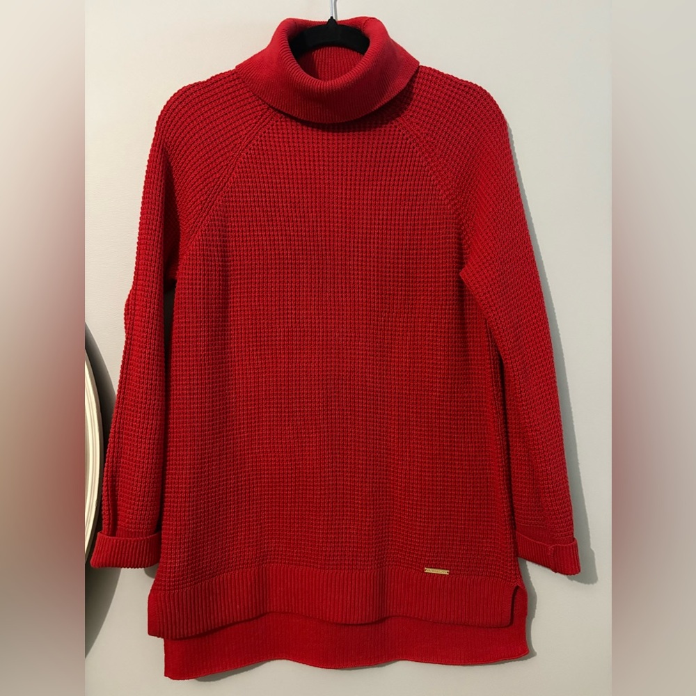 Michael Kors Vibrant Red Cowl Neck Sweater